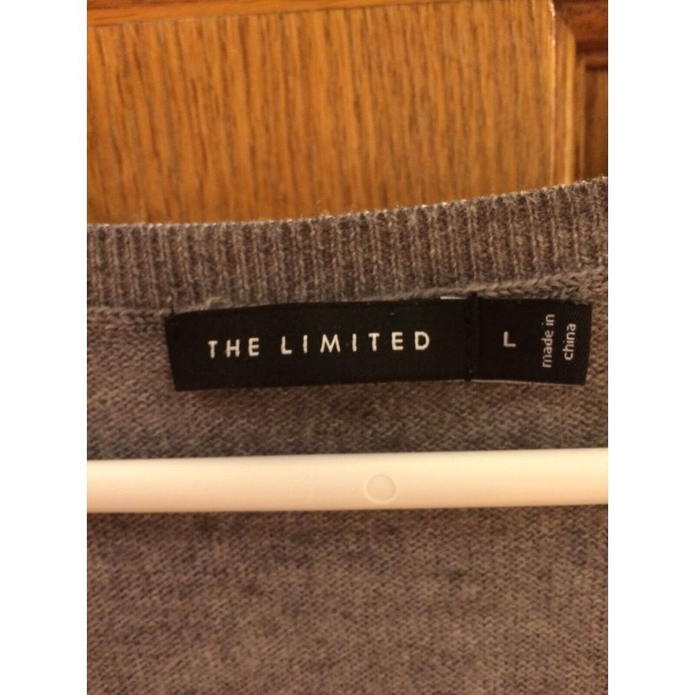 The Limited Womens Sz L Gray Tunic Sweater 3/4 Sleeve Wool Blend Size Large - Picture 2 of 5